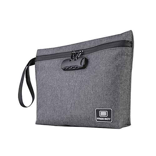 Free Boy Smell Proof Bags 11.8'X8.6'Durable Odor Proof Stash Bag with Combination Lock for Your Accessories（Does not Include Accessories）