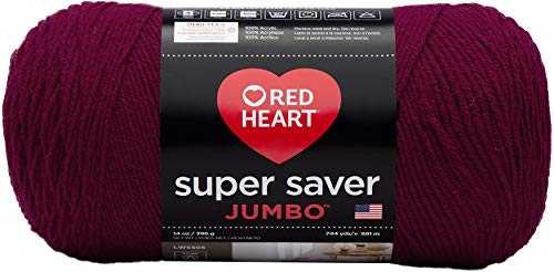 RED HEART RED HEART Super Saver Jumbo Yarn, Burgundy - E302C.0376