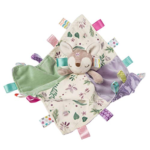 Taggies Soothing Sensory Stuffed Animal Security Blanket, Flora Fawn, 13 x 13-Inches