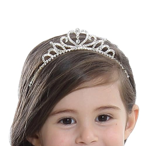 Girls Princess Crystal Tiara Crown For Birthday Party(Style1)