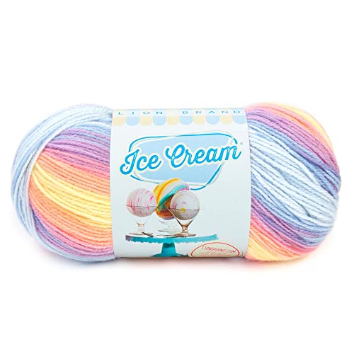 Lion Brand Yarn (1 Skein) Ice Cream Baby Yarn, Parfait, 1182 Foot (Pack of 1)