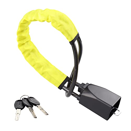 MotoParAcc Universal Steering Wheel Lock Seat Belt Locks Handbag Locks Security Anti-Theft Car Device for ATV, UTV, Car, Golf Cart, Polaris-Green