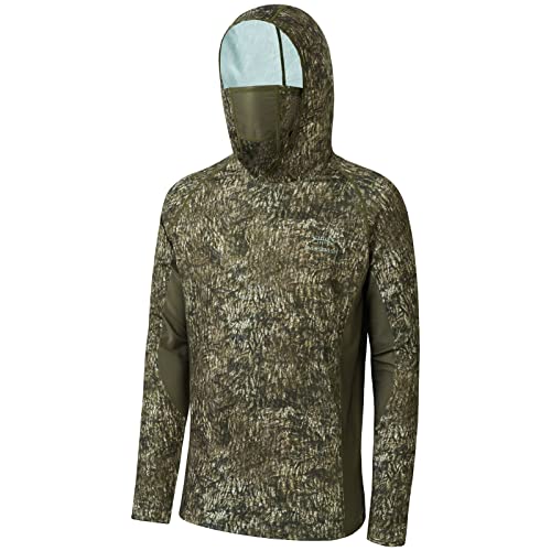 BASSDASH UPF 50+ Men’s Hunting Shirts with Mask Long Sleeve Camo Fishing Hoodie