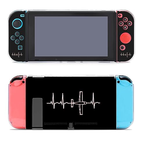 Airplane Pilot Heartbeat Protective Case Compatible with Switch Protector Shell Shockproof Cases Cover