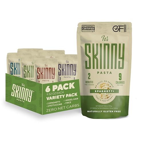 It’s Skinny Variety Pack — Healthy, Low-Carb, Low Calorie Konjac Pasta — Fully Cooked and Ready to Eat Shirataki Noodles — Keto, Gluten Free, Vegan, and Paleo-Friendly (6-Pack)