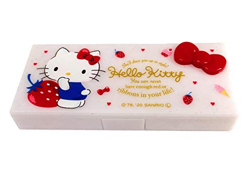 Sanrio Hello Kitty Container Cosmetic Care Case Makeup Travel Accessory Cases 4.1in x 1.9in x 0.8in (Happiness)
