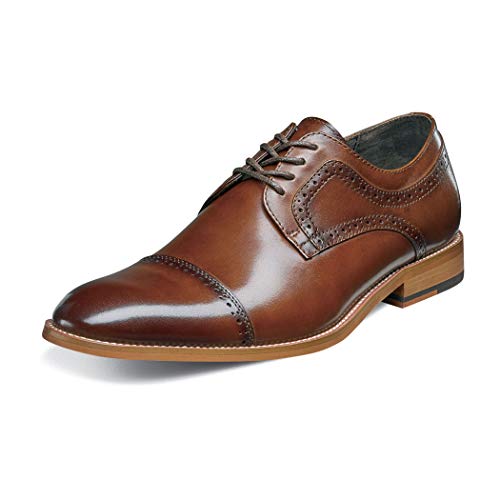 Stacy Adams Men's Dickinson Cap Toe Oxford, Cognac, 14 M US