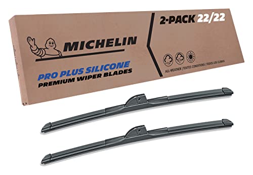 Michelin 40-2222SPBA Pro Plus Silicone Twin Pack 22 inch Wiper Blade Fits Select Chevrolet, Ford, GMC, Ram, Dodge, Cadillac, Buick, Chrysler, Lincoln, Model Years (2 Pack)