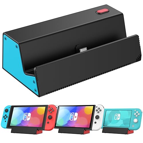 HEIYING Switch Charging Dock for Switch/Switch Lite/Nintendo Switch OLED, Portable Type C Port Switch Dock Stand to Charge Switch Console Series.