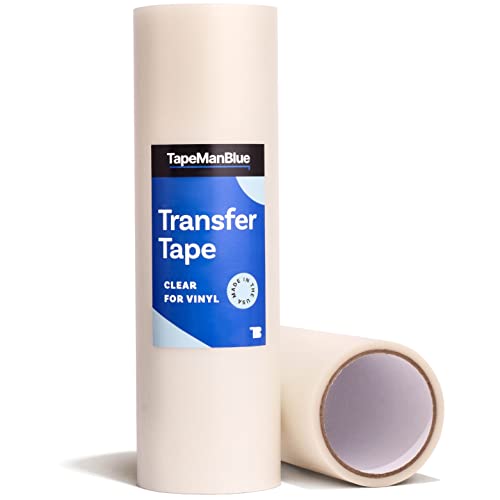 12' x 50' Roll of Clear Transfer Tape for Vinyl, Made in America, Premium-Grade Vinyl Transfer Tape for Cricut Crafts, Decals, and Letters