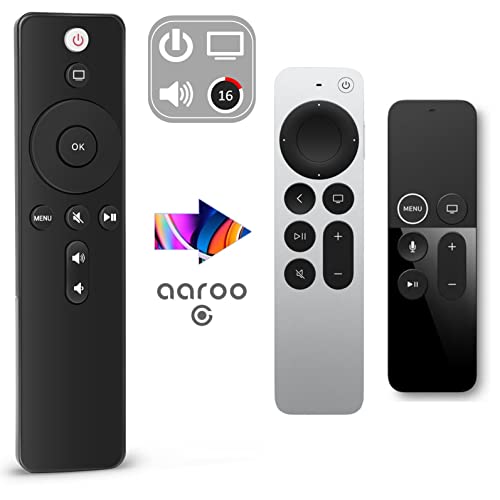 aarooGo [w/Home & Volume] Remote Control for Apple TV 4K Player A1294 A1218/MA711 A1378/MC572 A1427/MD199 A1625/MGY52/MLNC2 A1842/MQD22/MP7P2