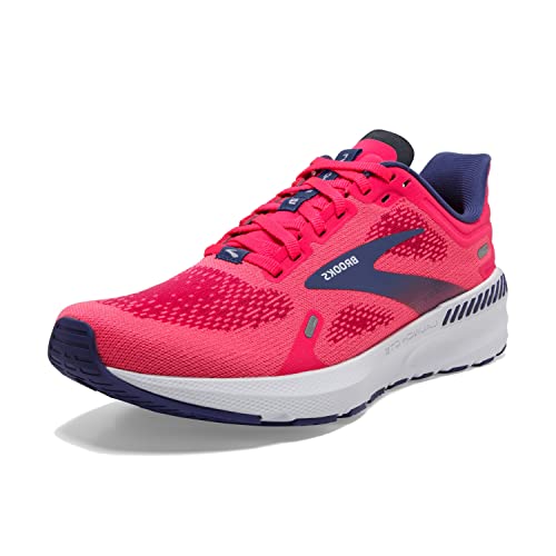 Brooks Launch GTS 9 Sneakers for Women Offers Lightweight Cushioning, Synthetic Outsole, and Round Toe Pink/Fuchsia/Cobalt 9.5 B - Medium