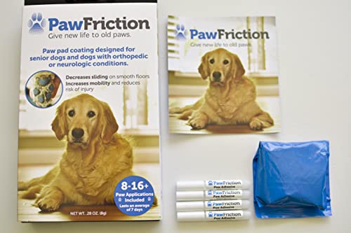 Pawfriction - Instant Traction for Senior and Special Needs Dogs; Vet-Developed Paw Grip Kit to Reduce Slipping, Build Confidence and Restore Quality of Life.