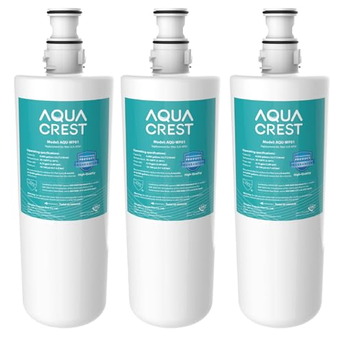 AQUA CREST 3US-AF01 Under Sink Water Filter, Replacement for Standard Filtrete 3US-AF01, 3US-AS01, Aqua-Pure AP Easy C-CS-FF, WHCF-SRC, WHCF-SUFC, WHCF-SUF, NSF/ANSI 42 Certified, Pack of 3