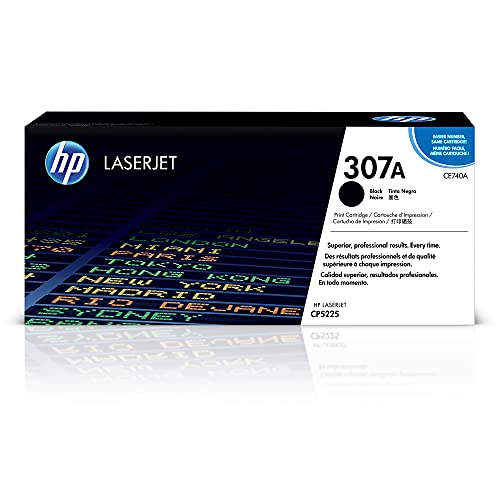 HP 307A Black Toner Cartridge | Works with HP Color LaserJet Professional CP5225 Series | CE740A