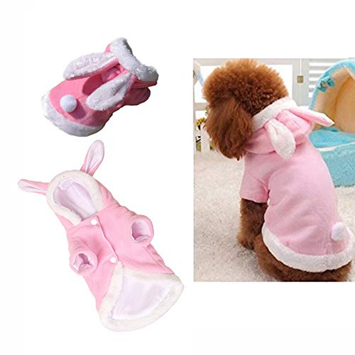 Easter Bunny Dog Costume Puppy Hoodies Dog Clothes pet Suit for Small Dogs Cats (Color : Pink, Size : XL)