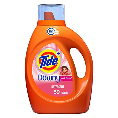 Tide with Downy Laundry Detergent Liquid Soap, April Fresh Scent, 59 Loads 92 fl oz (Pack of 1)