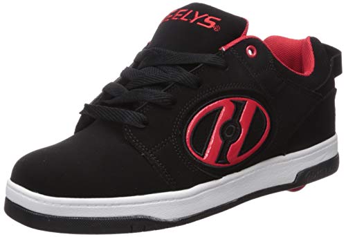 HEELYS girls Voyager Tennis Shoe, Black/Red, 1 Little Kid US