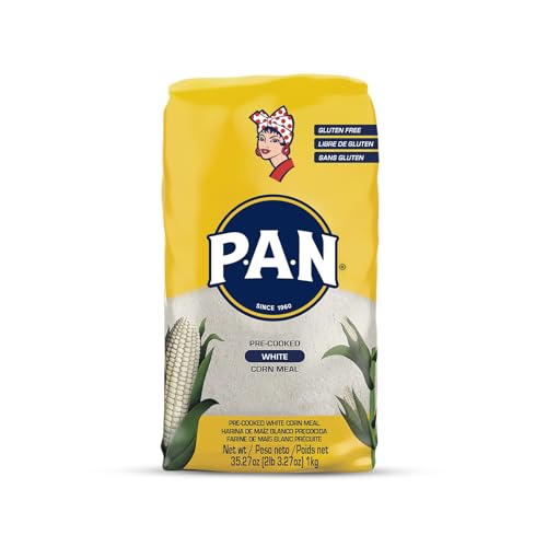 P.A.N. White Corn Meal – Pre-cooked Gluten Free and Kosher Flour for Arepas (2.2 lb/Pack of 1)