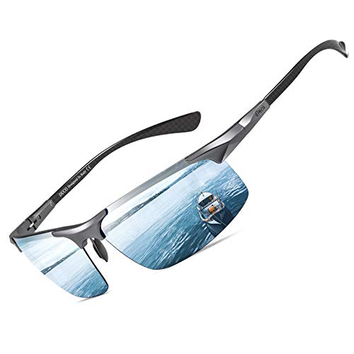 DUCO Sunglasses Men Polarized Sunglasses Carbon Fiber Sports Sunglasses For Golfing Fishing Driving UV400 Protection DC8277