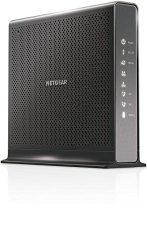 NETGEAR Nighthawk Cable Modem Wi-Fi Router Combo with Voice C7100V - Supports Cable Plans Up to 400 Mbps, 2 Phone lines, AC1900 Wi-Fi Speed, DOCSIS 3.0