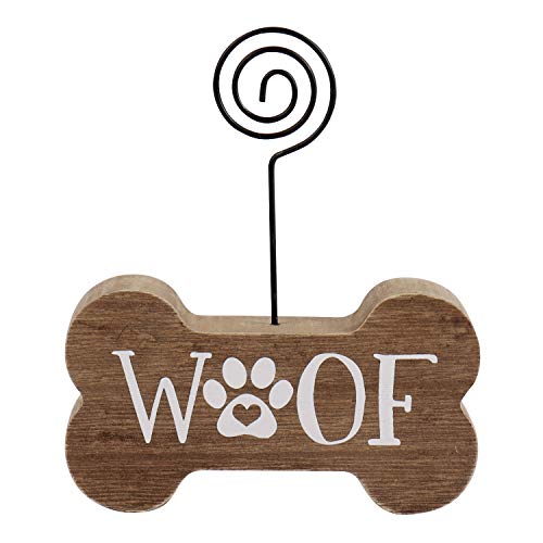 Hanna Roberts Decorative Dog Picture Holder, Woof With Paw Print, 4' x 4.5'
