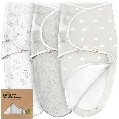 3-Pack Baby Swaddle Sleep Sacks with Zipper - Newborn Swaddle Sack, Baby Swaddles Sleep Sack 0-3 Months, Wearable Blanket Baby,Baby Swaddle Blanket Wrap,Swaddle Sack,Easy Change Swaddle (Aspire)