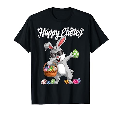 Dabbing Rabbit Easter Day Eggs Dab Boys Girls Kid gift bunny T-Shirt