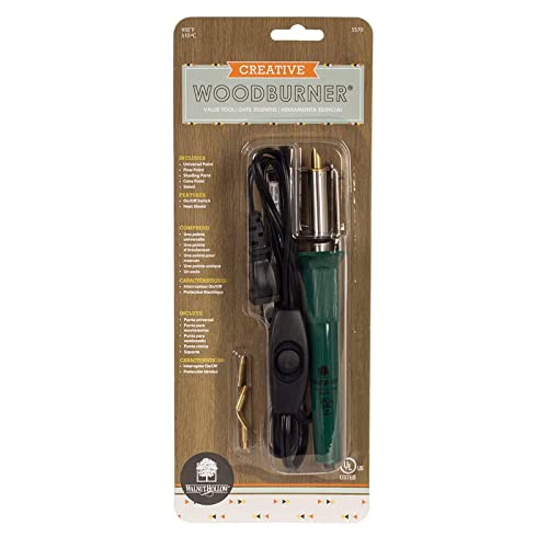 Walnut Hollow Creative Woodburner Introduction Value Tool for Beginner Wood Burning, 4 Points (Tips), Wood Burning Pen