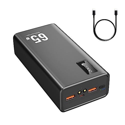 Power Bank Fast Charging 50000mAh, 65W Laptop Portable Charger USB C Compatible with MacBook Dell, PD External Battery Bank Compatible with iPhone 14/13, Cell Phone, Tablet, 3 Output &1 Input(Black)