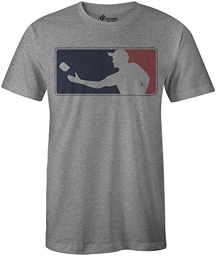 9 Crowns Tees Men's Major League Cornhole T-Shirt (Mlc-Grey, XL)