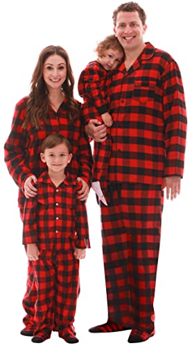 #followme Printed Fleece Family Pajamas - Mens 44926-10195-XXL Buffalo Plaid