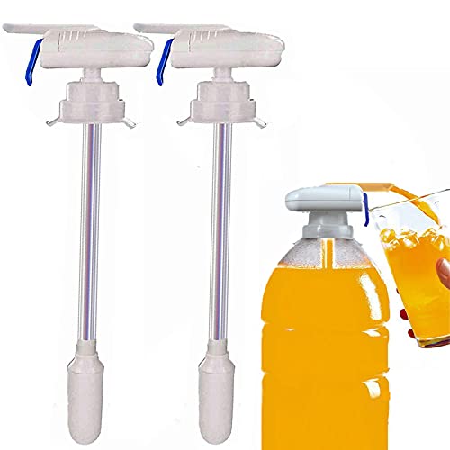 2 Pack Milk Dispenser for Fridge Gallon,Automatic Drink Dispenser,Drink Dispenser,Electric Tap,One-Handed Operation,Can Prevent Milk and Beer From Overflowing,Suitable for Outdoor and Home Kitchens