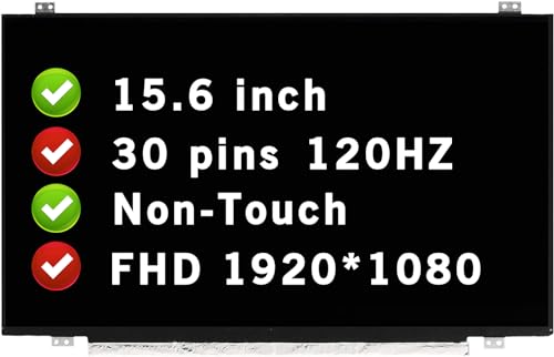 BTSELSS 15.6' for MSI GP62MVR 7RFX-674MY FHD 1920x1080 30 pins 120 HZ LCD Non-Touch Screen Replacement Display Panel (Not for HD)