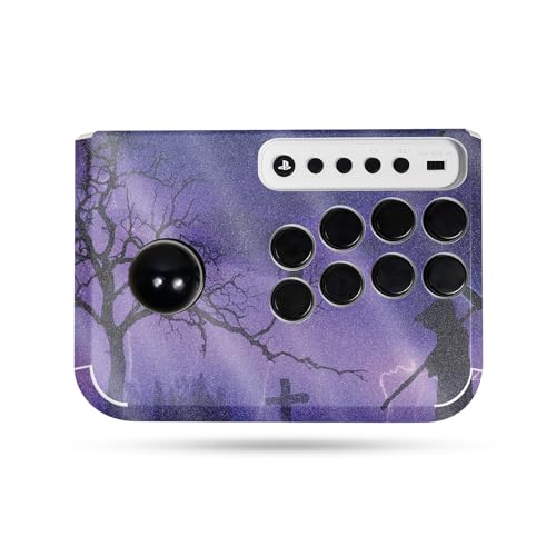 Glossy Glitter Gaming Skin Compatible with Hori Fighting Stick Mini (PS5, PS4, PC) - Mystic Reaper - Premium 3M Vinyl Protective Wrap Decal Cover - Easy to Apply | Crafted in The USA by MightySkins