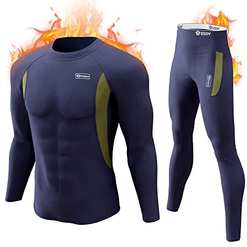 romision Thermal Underwear for Men Long Johns Set Base Layer w/Leggings/Bottoms Ski/Extreme Cold Gear