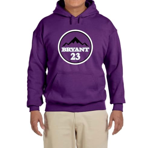 Past Time Shirts Purple Bryant Logo Hooded Sweatshirt ADULT Small