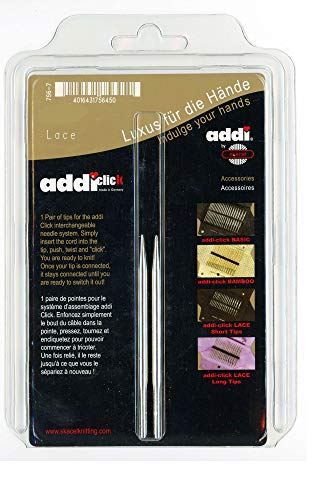 addi Click Interchangeable Knitting Needle Tips Short Rocket Lace Set 3.25 inch (8cm) US 04 (3.5mm)