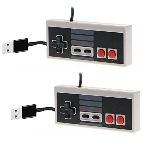 2 Packs USB Controller for NES, Classic USB Famicom Game Gaming Controller Joypad Gamepad for Laptop Computer Windows PC/MAC/Raspberry Pi