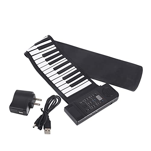 Syrisora ​Piano Keyboard, Portable 61-Key Roll Up Soft Silicone Flexible Electronic Digital Music Keyboard Piano New