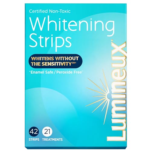 Lumineux Teeth Whitening Strips 21 Treatments – Peroxide Free - Enamel Safe for Whiter Teeth - Whitening without The Sensitivity - Dentist Formulated and Certified Non-Toxic - Sensitivity Free