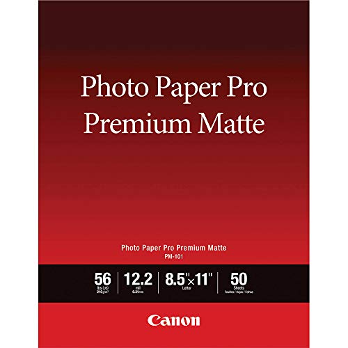 Canon PM-101 Photo Paper Pro Premium Matte (8.5 x 11', 50 Sheets)