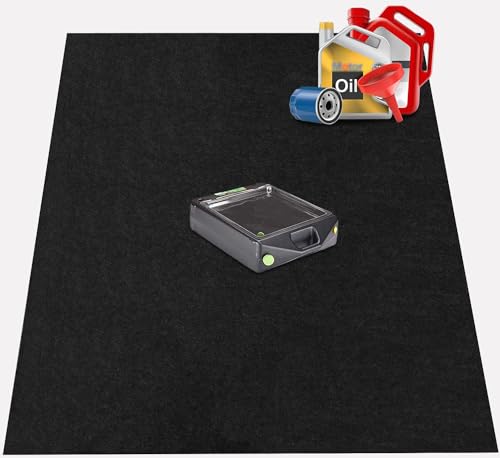 AiBOB Garage Floor Mat, 36 X 60 inches, Oil Spill Mat Under Car, Waterproof Backing Absorbent Pad Protects Floor, Durable, Reusable, Black