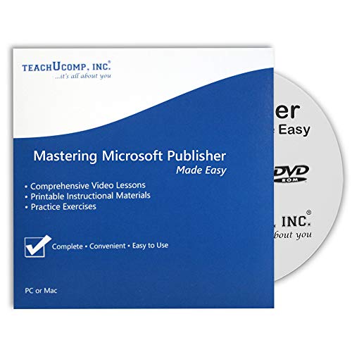 TEACHUCOMP Video Training Tutorial for Microsoft Publisher 2019 and 365 DVD-ROM Course and PDF Manual