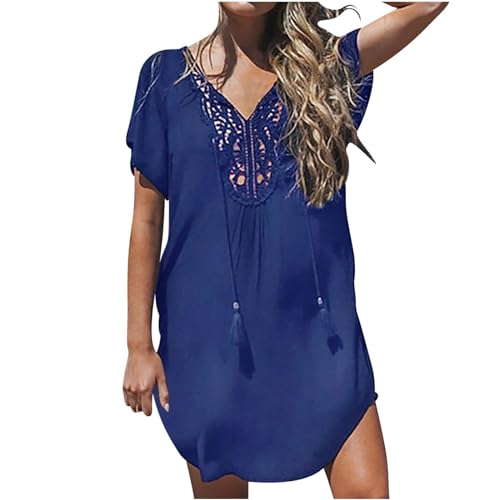 Coupons and Promo Codes for Discount, Womens Swimsuit Coverup 2024 Sexy Lace Crochet V Neck Bathing Suit Cover Up Dress Beach Cover Ups for Swimwear