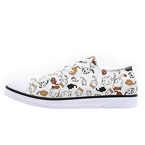 FIRST DANCE Shoes for Women Spring Shoes Animal Printed Cat Sneakers Shoes for Ladies Low Top Shoes Cute Dog Print Shoes 8US