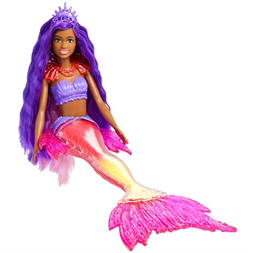 Barbie Mermaid Power Doll, 'Brooklyn' with Phoenix Pet and Accessories, Mermaid Toys with Interchangeable Fins