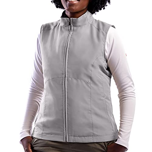 SCOTTeVEST RFID Vest for Women - 18 Hidden Pockets - Water Repellent for Travel & More (Gray, Medium)