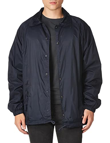 Dickies Men's Snap Front Nylon Jacket, Dark Navy, X-Large