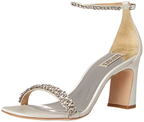 Badgley Mischka Women's Harriet Heeled Sandal, Soft White, 8